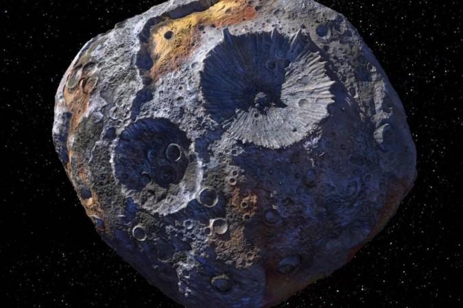 An artist's concept of asteroid 16 Psyche Asterid Psyche