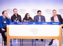 Bhairavi Jani (centre) at a World Economic Forum meeting