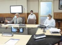 Chief Secretary of J&K Dr Arun Kumar Mehta chairing a meeting to oversee the preparation tackling a possible third wave of COVID