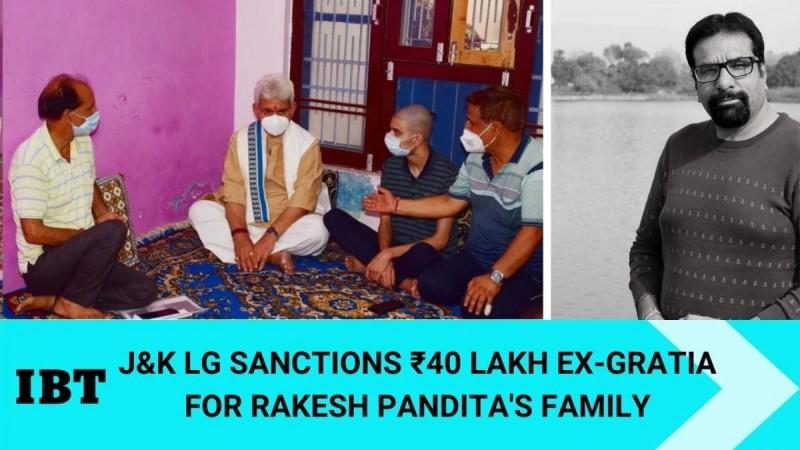 J&K LG visits slain BJP leader's family; sanctions ₹40 lakh ex-gratia for kin [details]
