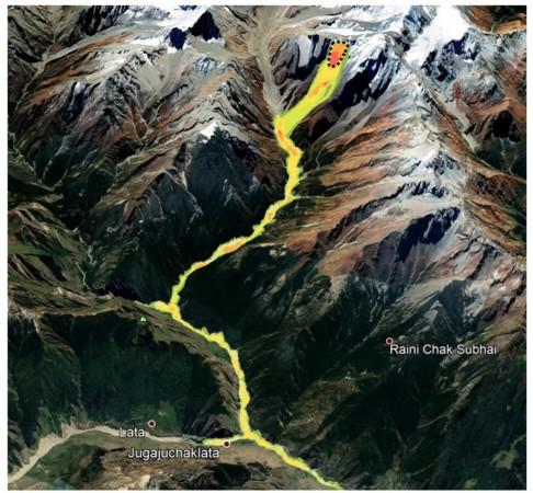 Computer modeling of the Chamoli rock and ice avalanche Avalanche