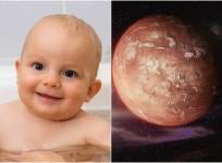Human baby mars