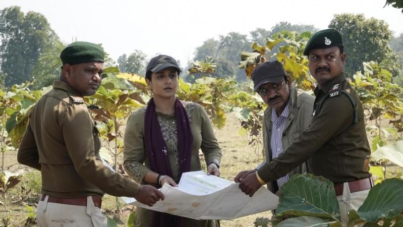 Vidya Balan plays the role of a divisional forest officer in Sherni Vidya Balan plays the role of a divisional forest officer in Sherni