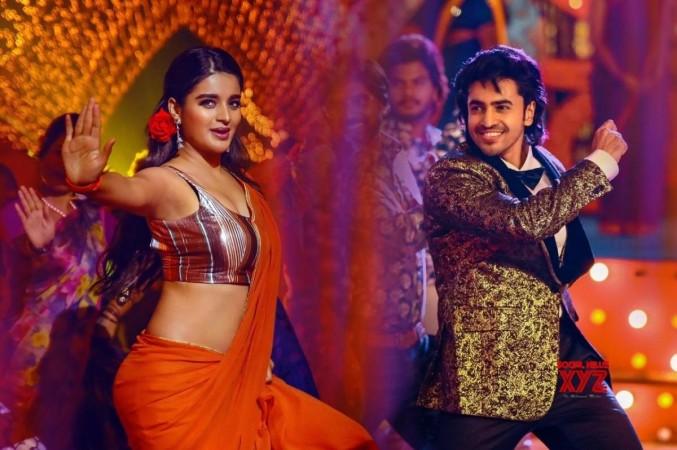 Ashok Galla and Nidhhi Agerwal from the sets of 'Hero' Ashok Galla and Nidhhi Agerwal from the sets of 'Hero'