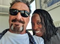 A picture of John and Janice McAfee a month before his arrest in October 2020