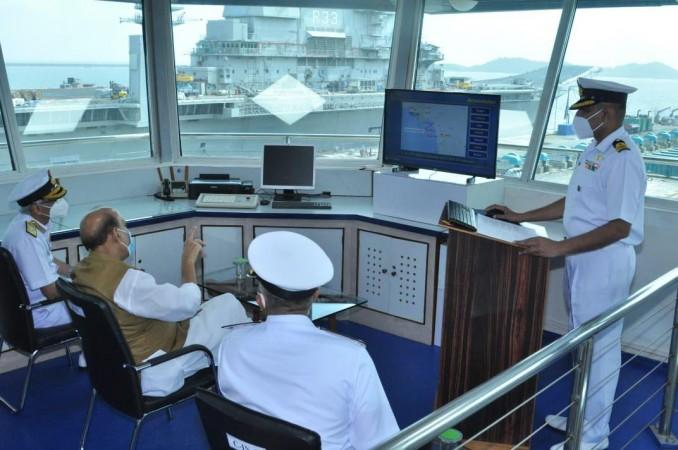 Rajnath Singh at Karwar Naval Base Indian Navy