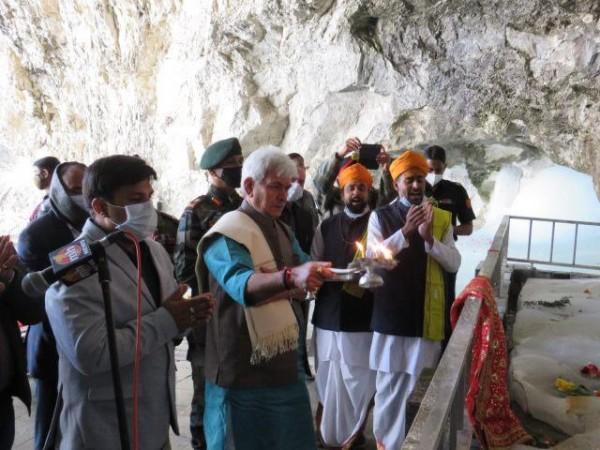 Manoj Sinha at Amarnath Yatra