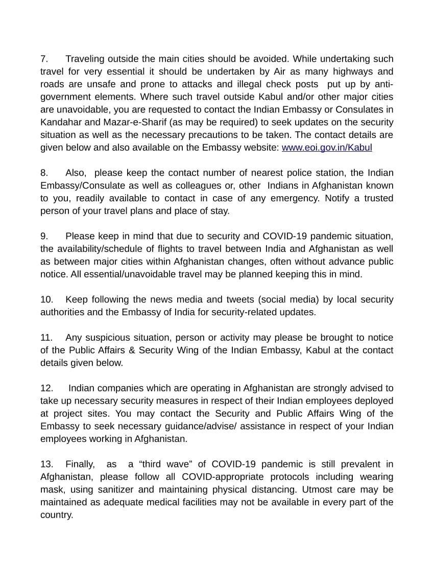 Indians in Afghanistan beware; India alerts nationals of serious threat of kidnapping [details]