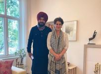 Navjot Singh Sidhu and Priyanka Gandhi Vadra