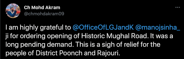 j&K LG reopens mughal road