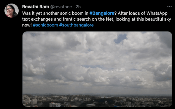 Loud sound heard in Bengaluru; sonic boom, explosion or earthquake, netizens wonder [reactions]