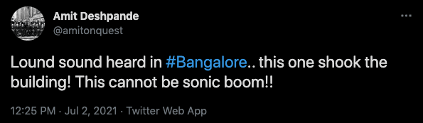 Loud sound heard in Bengaluru; sonic boom, explosion or earthquake, netizens wonder [reactions]