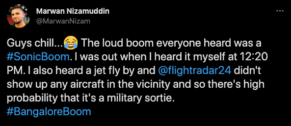 Loud sound heard in Bengaluru; sonic boom, explosion or earthquake, netizens wonder [reactions]