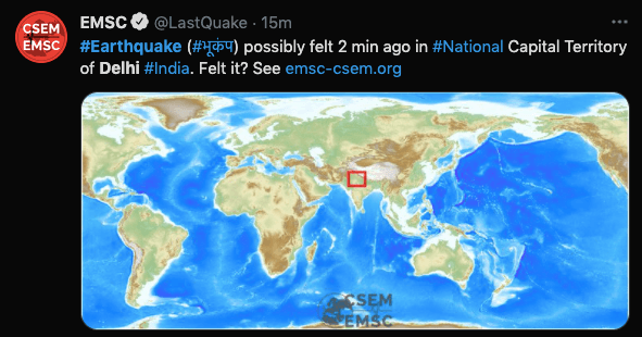 Earthquake in Delhi