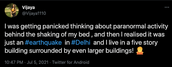 Earthquake in Delhi