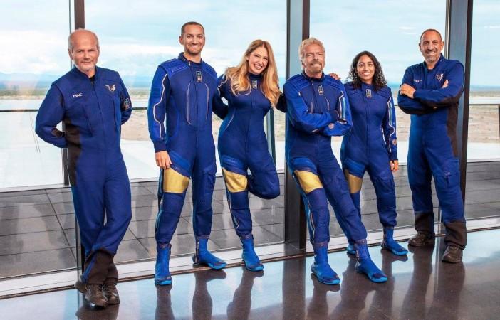 Sirisha Bandla, second from right Virgin Galactic crew