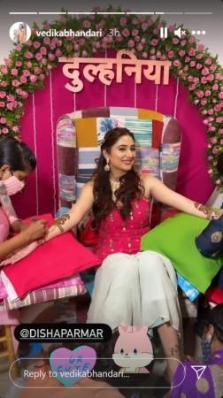 Disha Parmar at her Mehendi ceremony Disha Parmar