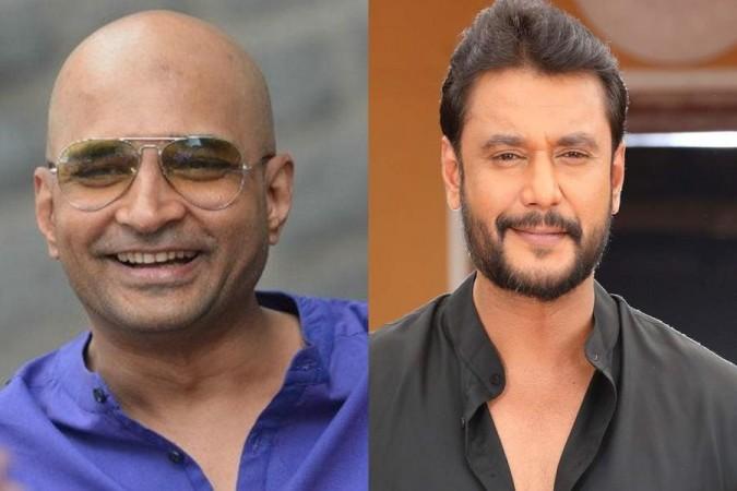 Indrajith Lankesh and Darshan. Indrajith Lankesh and Darshan