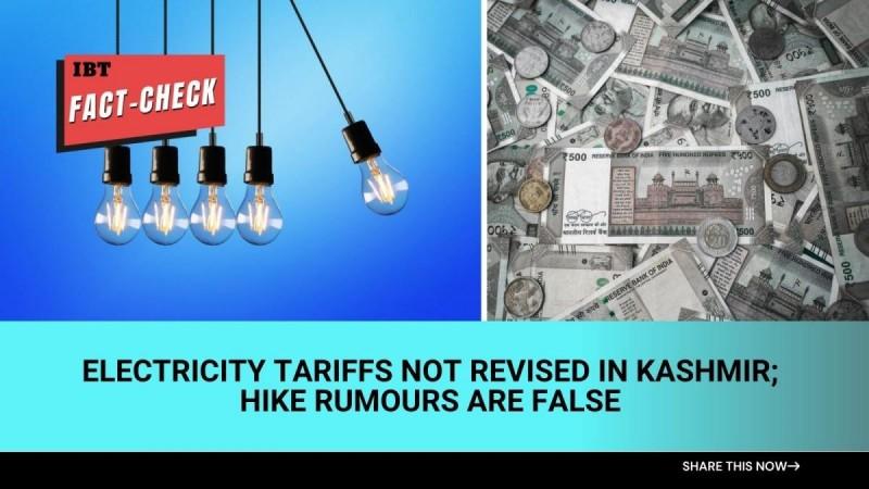 Electricity tariffs not revised in Kashmir