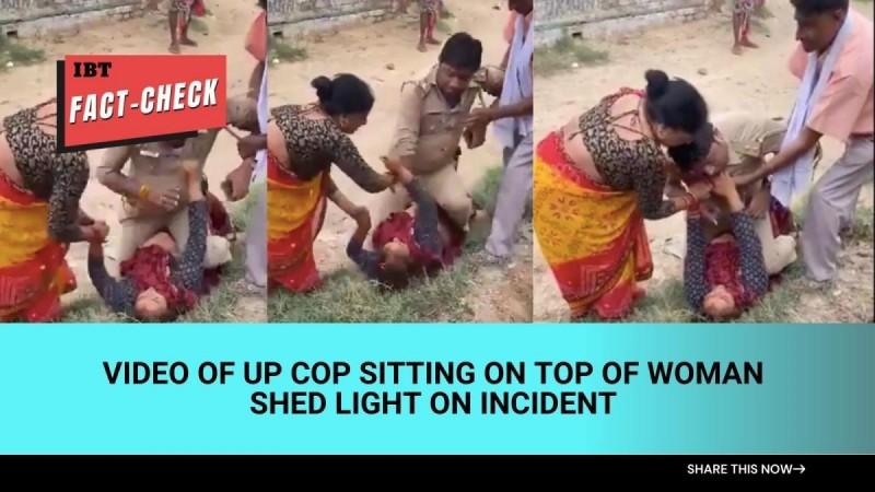 Fact check: UP cop dragged down by woman holding his collar; misleading claim in circulation