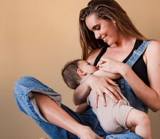 Spanish swimmer Ona Carbonella with her baby Kai Spanish swimmer Ona Carbonella with her baby Kai