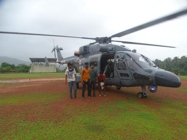 defence rescue operations in the flood hit regions of Western and Konkan in MAHARASHTRA