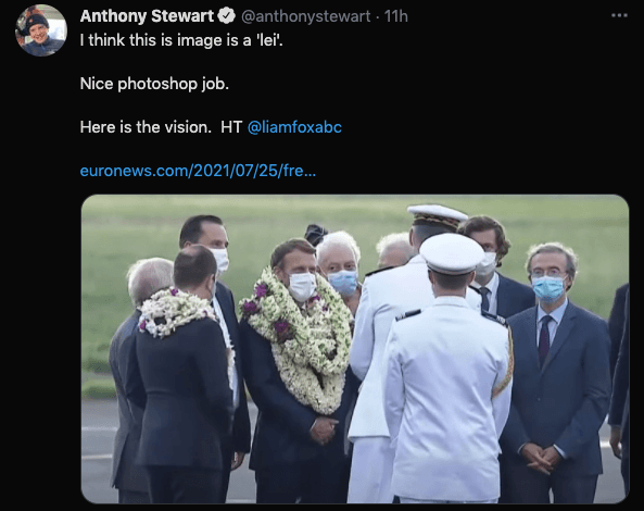 Fact check: Truth behind viral photo of Macron turned into human wreath