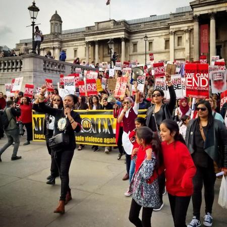 Representational image of women against male violence