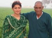 Savita Poonia with grandfather Ranjitram Poonia.