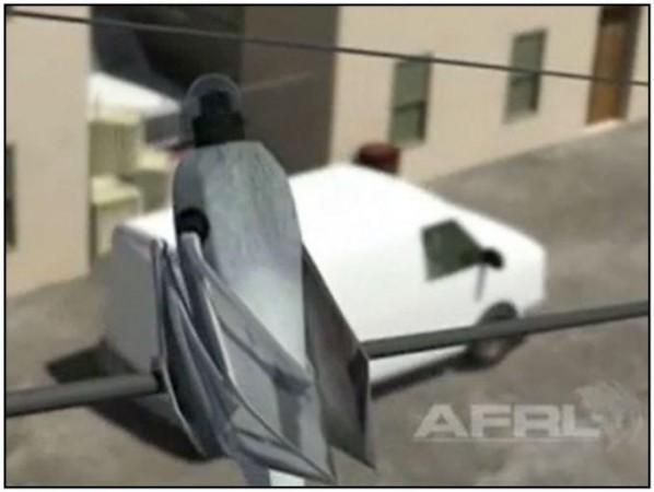 Graphic rendering of a micro air vehicle designed to mimic the appearance and flight dynamics of a bird, which AFRL engineers believe may be utilized for surveillance, aerial operations, and battlefield awareness after successful development Bird Drone