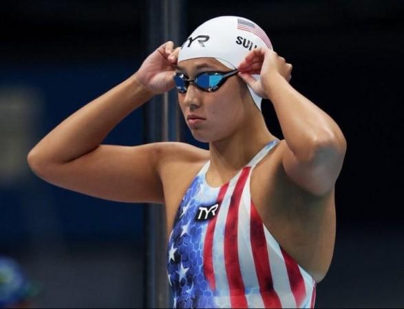 USA Swimmer Erica Sullivan won silver at the Tokyo2020 Olympics Canadian Swimmer Erica Sullivan