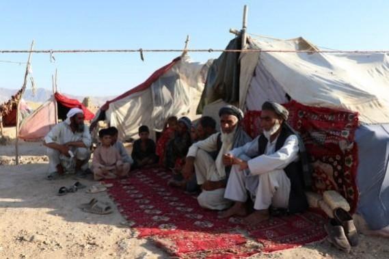 People are seen at a displaced person camp in Mazar-i-Sharif, capital of northern Balkh province, Afghanistan, on July 22, 2021. (Photo by Kawa Basharat/Xinhua/IANS) Afghan refugees