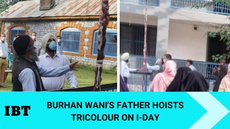 Burhan Wani's father, a school principal hoists tricolour in Tral; watch viral video