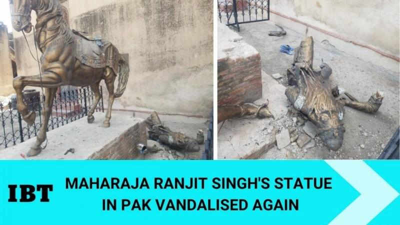 Maharaja Ranjit Singh's statue in PAK vandalised, again Maharaja Ranjit Singh's statue in PAK vandalised
