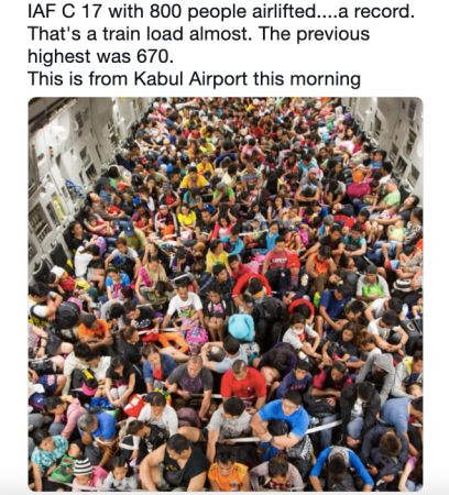 Fact-check: Viral pic of packed C-17 is from 2013; unrelated to Kabul op or IAF [truth here]
