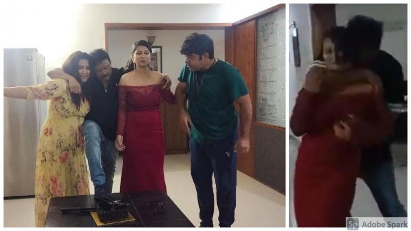 Ram Gopal Varma with Inaya Sultana. Ram Gopal Varma with Inaya Sultana