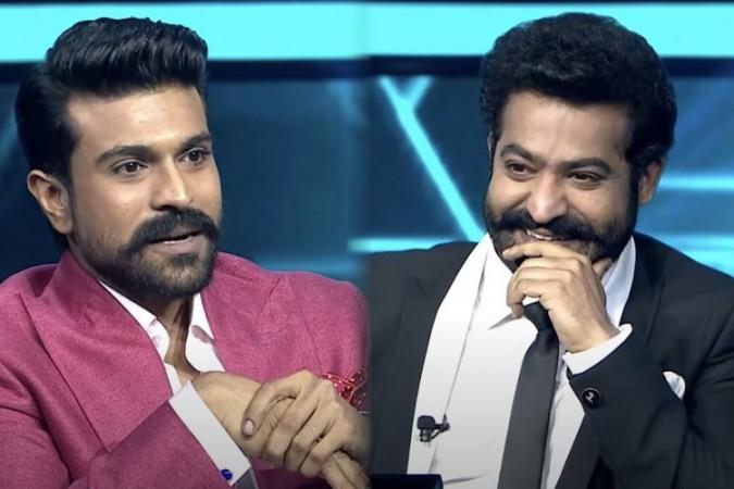 Ram Charan and NTR on Telugu's reality game show 'Evaru Meelo Koteeswarulu' Ram Charan and NTR on Telugu's reality game show 'Evaru Meelo Koteeswarulu'