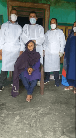 120-year-old Dholi Devi after taking second dose of Corona vaccine Dholi Devi