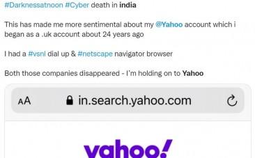 A user shares nostalgic memories about Yahoo on Twitter