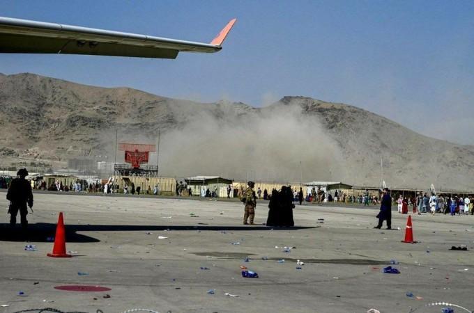 An image of the blast site circulating on Twitter An image of the blast site circulating on Twitter