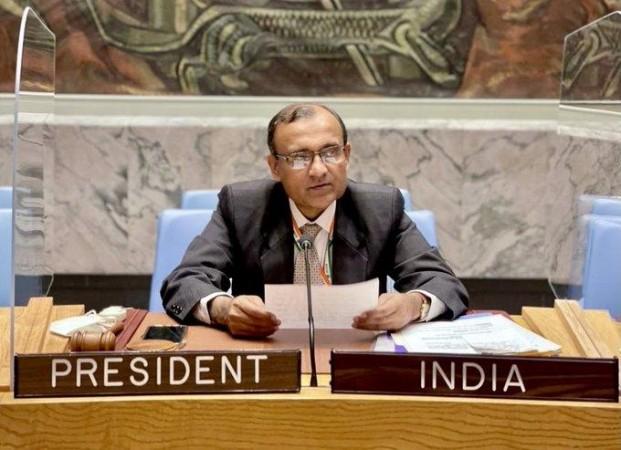 India's Permanent Representative T.S. Tirumurti presides over heated UNSC session on Syria(pic credit: https://twitter.com/ambtstirumurti) India, UN