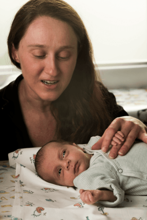 When the mother talks to her baby during a medical procedure, the child's signs of pain decrease. premature baby
