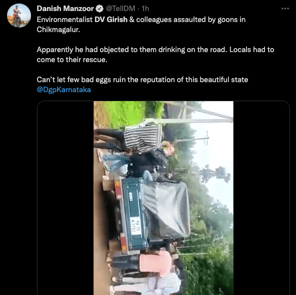 Wildlife activist DV Suresh, colleagues attacked in Karnataka; FIR lodged, manhunt launched [video]