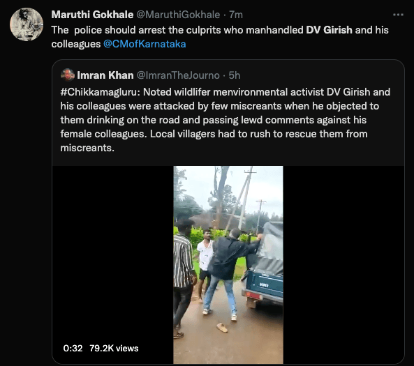 Wildlife activist DV Suresh, colleagues attacked in Karnataka; FIR lodged, manhunt launched [video]