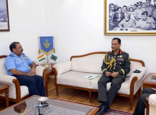 The meeting between Bangladesh Army Chief General SM Shafiuddin Ahmed and Air Chief Marshal Bhadauria Indian Air Force