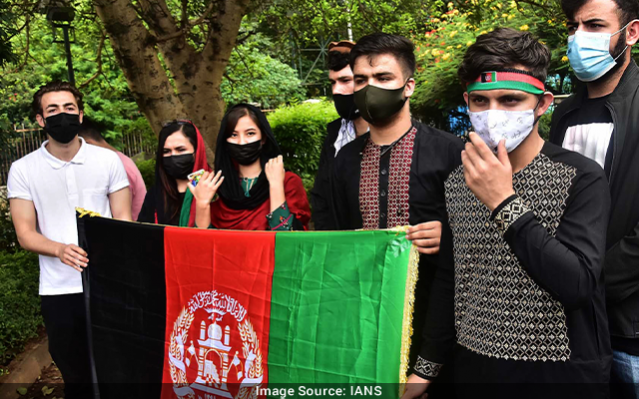 Afghanistan students in Bengaluru protest against Pakistan