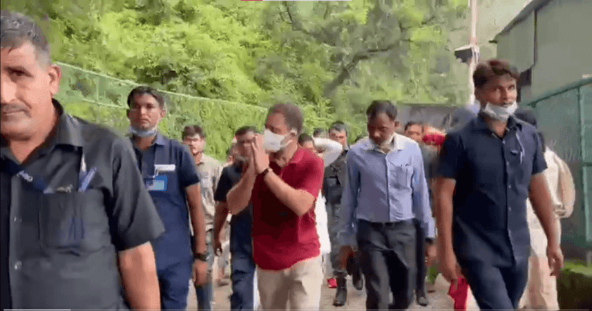 Rahul Gandhi on his way to shrine of Mata Vaishno Devi