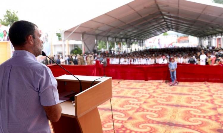 Rahul Gandhi addressing Congress rally at Jammu