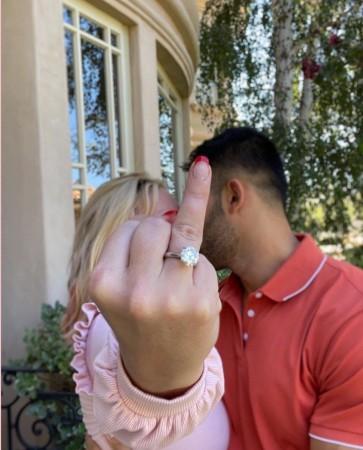 The couple announced their engagement on Instagram on Sunday The couple announced their engagement on Instagram on Sunday