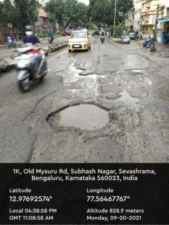 Resident shows a road that was recently repaired and didn't take long to go back to shambles Bengaluru based resident shows a road that was recently repaired and didn't take long to go back to shambles